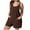 Coffee, variant on Clearance! Ohufall Jumpsuits for Women, Plus Size Womens Fashion Summer Solid Casual Sleeveless Suspender Short Jumpsuit Overalls Women, Rompers for Women, Onesie for Women Clearance