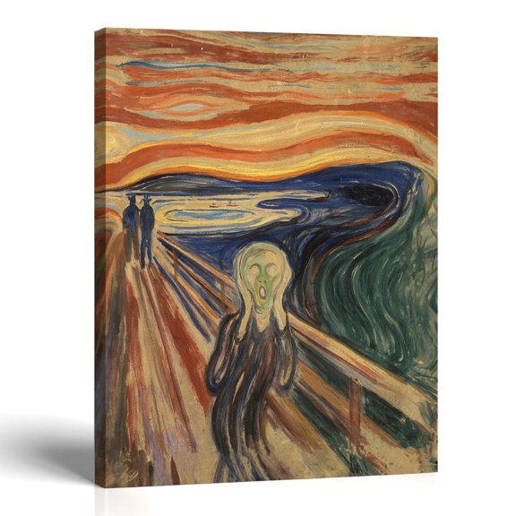 The Scream by Edvard Munch Canvas Print, Famous Paintings Wall Art