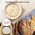 thumbnail image 5 of Round Banneton Bread Proofing Basket – Professional Bread Proofing Basket for Baking Beautiful Round Bread, Dough Scraper, Linen Liner Cloth, Home Bakers, Home and Professional (9-inches), 5 of 5