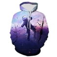 thumbnail image 3 of Sudadera con capucha con estampado de astronauta, universo, espacio, galaxia, para hombres y niños, sudaderas de manga larga, chaqueta genial de gran tamaño para hombre, 3 of 5