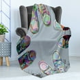 thumbnail image 4 of Modern Soft Flannel Fleece Throw Blanket, Teen Rubber Rebel Rocker Shoes in Street Squad Friends Gang Abstract Image Print, Cozy Plush for Indoor and Outdoor Use, 50" x 60", Multicolor, by Ambesonne, 4 of 5
