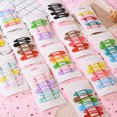 thumbnail image 4 of 48PCS Metal Hair Clip Gradient Solid Color Hair Barrette Glitter Snap Hair Clip, 4 of 10