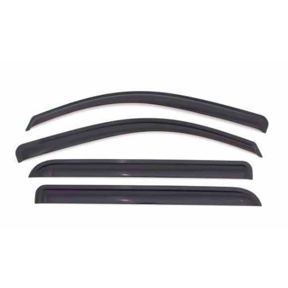 Convient 2019-2023 Ford Ranger Auto Ventshade Rainguard 894082 Pare-Vent; Profil Bas; à Coller; Fumée; Acrylique; Ensemble de 4