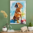 thumbnail image 2 of Redbone Coonhound Dog Canvas Volleyball Stretched Canvas Size 8x12 – Funny Redbone Coonhound Dog Canvas Wall Decor, Funny Dog Wall Art for Volleyball Room, 2 of 5