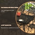 thumbnail image 5 of Boyel Living 72"x42" Outdoor Cast Aluminum Rectangle Dining Table, 28in Height Rectangular Balcony Table with 2.36" Umbrella Hole for Patio Furniture Garden Deck Backyard, 5 of 7