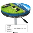 thumbnail image 4 of Lsque Grazing Cows Mountain View Pattern Round Bar chair cushion covers Velvet Fabric Premium Comfort Protects from Scratches and Stains for 14-17 Inch Chair-14 inch, 4 of 7
