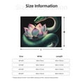 thumbnail image 3 of KLL Snake Holding A Lotus Print Fleece Throw Blanket, Horizontal Fleece Bedding Cute Soft Blankets Comfy Fleece Flannel Plush Home Decor for Couch & Bed -60"x50", 3 of 9