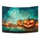 thumbnail image 3 of Tapiz de Arboles Y Calabazas Halloween ABPHQTO decoración colgante de pared 128x150 cm, 3 of 4