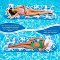 thumbnail image 6 of Inflatable Pool Floats Raft Water Hammock Lounge Adults with Headrest Floating Pool Lounge Contour Lounger for Men Women 73 x 34 Inches (Blue), 6 of 9