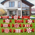 thumbnail image 2 of Rdhnmea 12 Pcs Christmas Candy Lawn Yard Sign Stakes Holiday Garden Decor with Waterproof Corrugated Cardboard Xmas Pathway Walkway Decor, 2 of 7