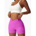 thumbnail image 5 of Sociala Women's Workout Gym Shorts Booty V Cross Yoga Biker Shorts, 5 of 6