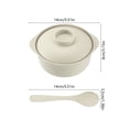 thumbnail image 3 of AUNVITO Microwave Safe Small Cooking Pot Set, Ribbed Handled Bowl With Lid & Spoon, Multi-color Heat Resistant Cookware For Home Dining Prep, 3 of 6