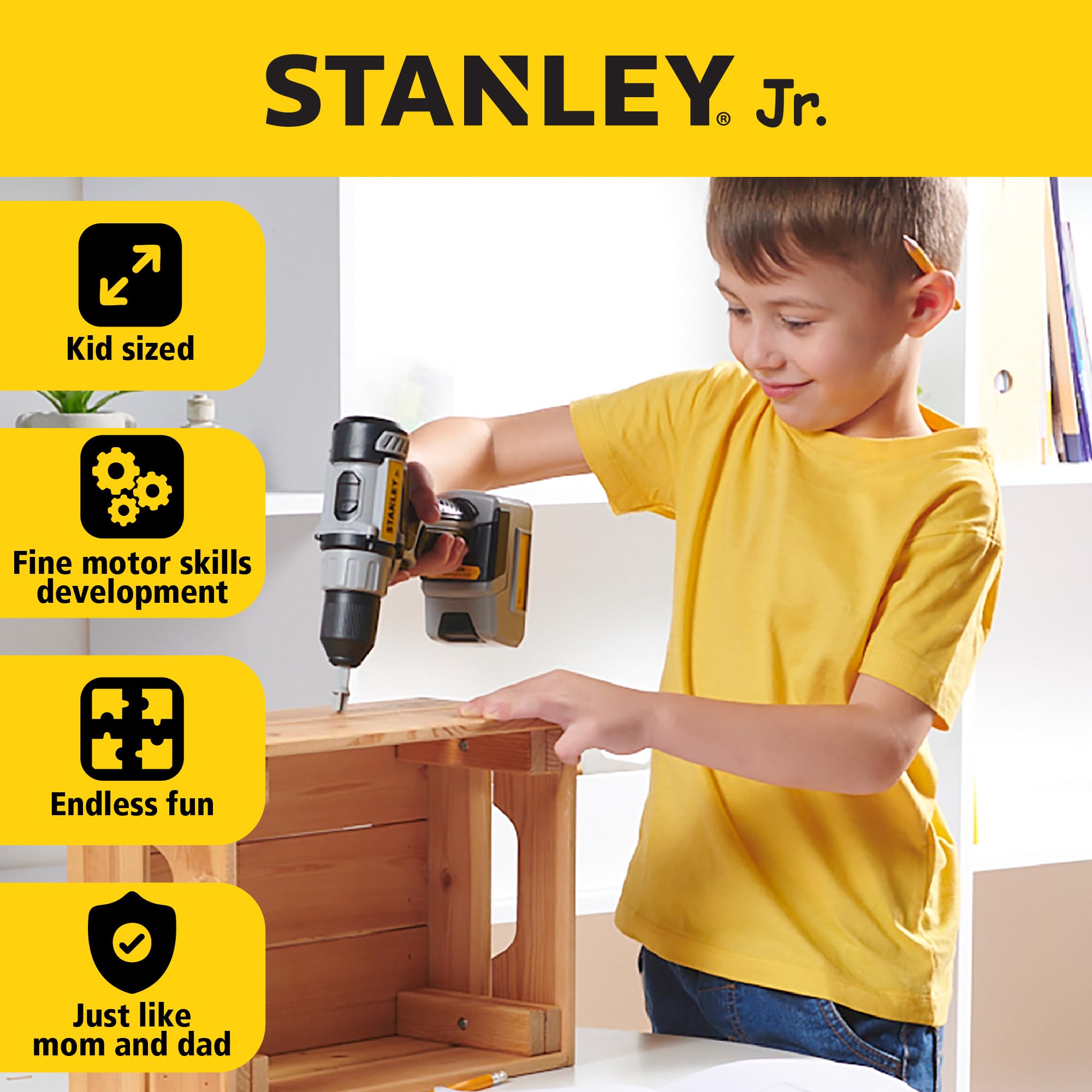 Stanley Jr. Battery-Operated Toy Drill with Lights & Sounds photo 5