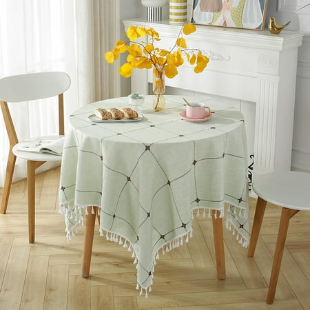 

QINGYU Tablecloths Small Round Tablecloths Coffee Tablecloths 120cm