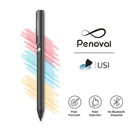 Penoval USI Stylus Pen for Chromebook with 4096 Levels Pressure for Lenovo chromebook Duet, ASUS chromebook C436, HP chromebook X360 12b, HP chromebook X360 14b?Including AAAA Battery & Spar