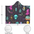 thumbnail image 3 of Wearable Blanket,Mystical Halloween Pattern Hooded Wearable Flannel Blanket for Adults & Teens,Winter Poncho Shawl Wrap Cape Cozy Anti-Pill,50"x60", 3 of 5