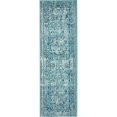thumbnail image 1 of Unique Loom Medici Distressed Rug 2' 2 x 6' 7 Runner Light Blue/Turquoise, 1 of 1