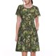 thumbnail image 1 of Balery Green Skulls Vestidos sueltos de manga corta para mujer, vestidos de verano 2025, vestidos casuales de corte A con vuelo., 1 of 6