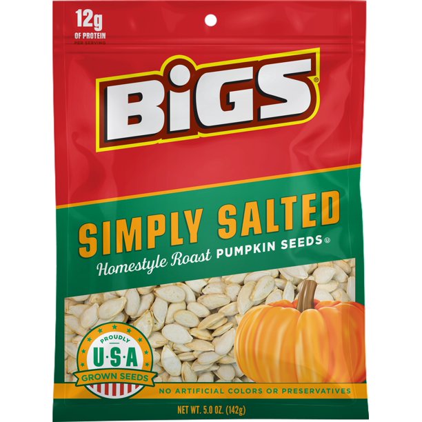 BIGS Simply Salted Homestyle Roast Pumpkin Seeds 5oz. Bag