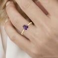 thumbnail image 4 of Pompeii Amethyst Solitaire Ring 14k White or Yellow Gold 6MM (,), 4 of 5