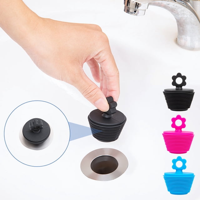 Xihbxyly Tapón de Bañera, Tapón de Drenaje Universal de Goma Blanda, Tamaño Ajustable, Diseño Duradero y Seguro, Sellador de Desagües para Lavabos y Bañeras, Material Ecológico, Tamaño 5,5 X 4,7 X 3