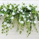 thumbnail image 4 of Naiovety Cesta colgante de seda Artificial, flor de gloria de la mañana, vid, decoración del hogar Plantas Artificiales blanco, 4 of 6