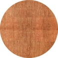 thumbnail image 1 of Ahgly Company Machine Washable Indoor Round Abstract Orange Modern Area Rugs, 3' Round, 1 of 4