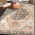 thumbnail image 2 of Luxee Designs Allure 5x8 Area Rug, Low Pile Medallion Rugs for Living Room, Bedroom, Kitchen, High Traffic - Gold, 2 of 10