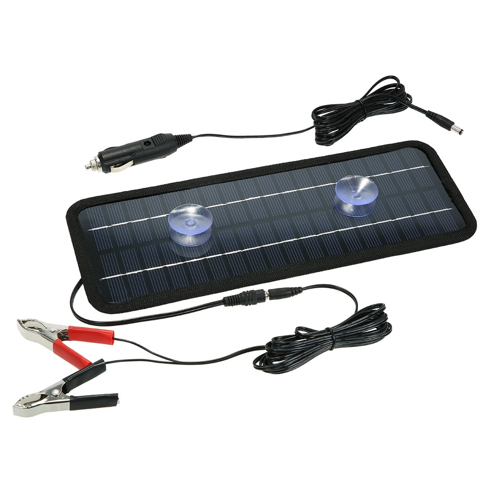 12V 5W Portable Solar Panel Power Battery Charger Backup For Car Boat 
