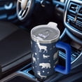thumbnail image 6 of Dark Blue Christmas Animal Pattern Tumbler with Handle and Lid,40oz Double Wall Vacuum Insulated Tumbler,Cups Gift for Women and Men, 6 of 7