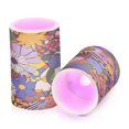 thumbnail image 7 of Yayeee Flameless Candles with Remote Flickering Battery Operated Multi Color Changing, Blue Floral, 7 of 7