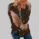 thumbnail image 3 of Gibobby Tirantes Para&nbsp;Camisa Camiseta de manga larga con cremallera superior para mujer con estampado de mariposas de primavera y verano（Multicolor, M), 3 of 4