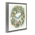 thumbnail image 3 of Stupell Industries Holiday Beach Seashell Wreath Holiday Painting Gray Floater Framed Canvas Art Print Wall Art, 25 x 25, 3 of 9
