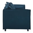 thumbnail image 4 of Modway Avalon Modern Wood and Fabric Slipcover Sofa in Azure Blue, 4 of 11