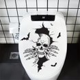 thumbnail image 2 of Halloween Skull and Bats Wall Sticker - Contemporary Style, PVC Material, Self-Adhesive, Single Use, Detachable Wall Decal for Bedroom and Living Room Decor, Irregular Shape, 15.7in x 11.8in, 2 of 5