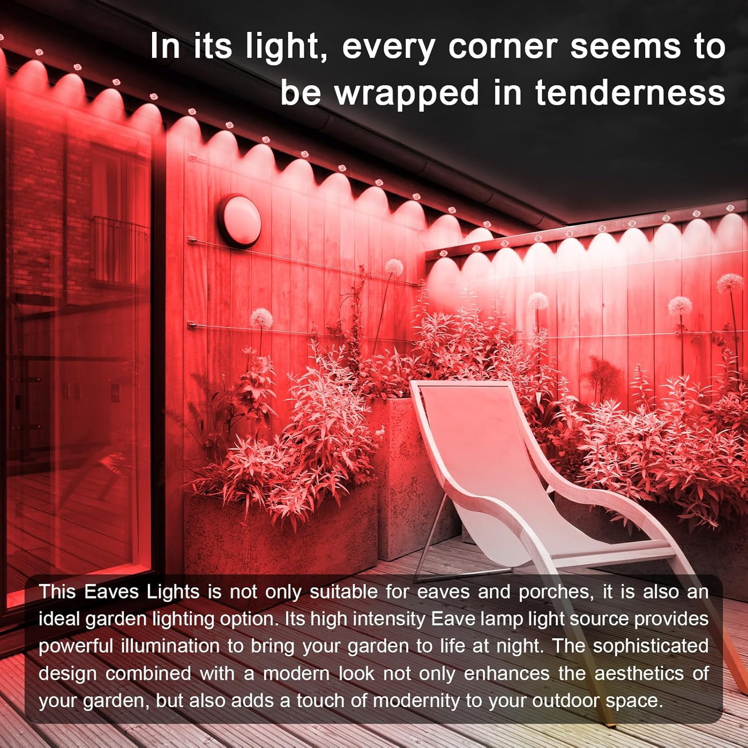 100FT Permanent Outdoor Lights, IP67 Waterproof Smart RGB Eaves Lights with App/Remote Control, Outdoor Lights for Outdoor Decor, Garden Decor, Christmas, House, Party, Holiday.
