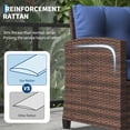 thumbnail image 4 of Outdoor Wicker Chairs,3 Pieces Patio Furniture Set,All Weather High Back Rattan Chairs w/Washable Cushion and Tempered Glass Tabletop for Deck Porch Balcony Backyard Garden, 4 of 8