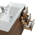 thumbnail image 3 of Fine Fixtures Opulence Collection 36 in. W x 18 in. D x 33 in. H Bathroom Vanity in Walnut Ebony with White Ceramic Sink - Chrome hardware, 3 of 7