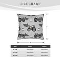thumbnail image 4 of Bingfone Gray Tractor Linen Throw Pillow Covers Cushion Case Pocket Button Vintage Farmhouse Pillowcase for Sofa Couch Bed 16"x16", 4 of 9