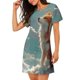 thumbnail image 2 of Fotbe Starry Sky Cloud Fox Bata de Dormir para Mujer con Estampado, Camisón de Algodón de Manga Corta, Ropa de Dormir Casual, 2 of 6