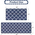 thumbnail image 6 of Mindunm Modern Navy Kitchen Mat, 17" x 47" + 17" x 30", Non-Slip (2 Count), 6 of 6