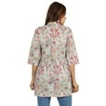 thumbnail image 5 of Moomaya Printed Cotton Tunic Top For WoMen's Mandarin Collar Ethnic Wear Pin Tuck Kurti, 5 of 7
