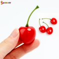 thumbnail image 3 of Spencer 30Pcs Artificial Simulation Red & Black Cherries, Lifelike Fake Fruit Cherry Model for Home Kitchen Party Decoration Desk Ornament, 3 of 7