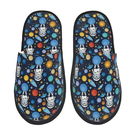 Balery Space Dog Slient Indoor Furry Fleece Comfort House Shoes Soft Non-Slip Home Shoes Cotton slippers House Slippers-- Large