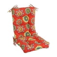 thumbnail image 3 of Blazing Needles 18-inch by 38-inch Spun Polyester Patterned Outdoor Tufted Chair Cushion, 3 of 5