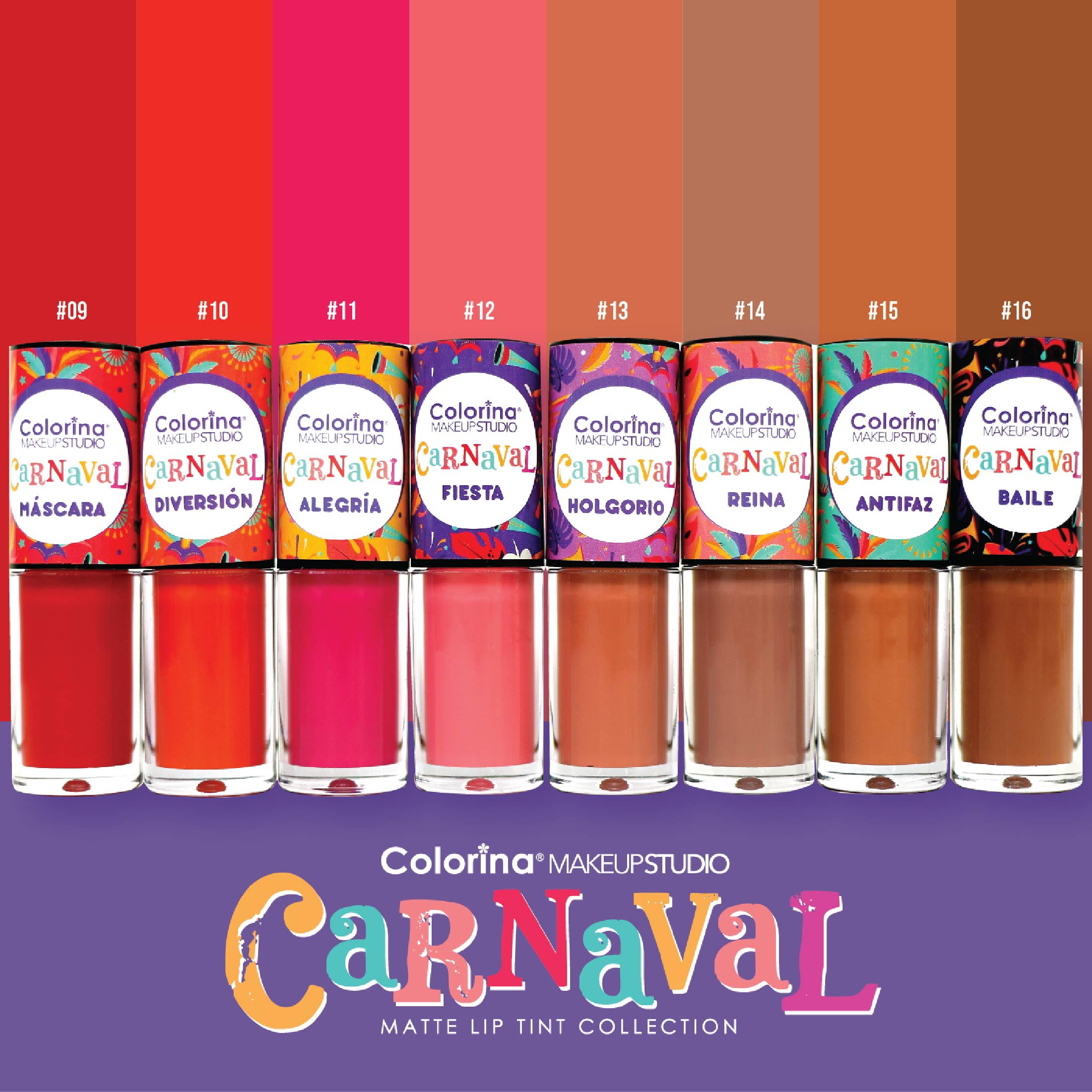 Colorina Makeup Studio Carnaval Lip Tint 11 Alegria 0.21 oz
