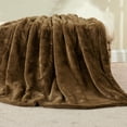 thumbnail image 4 of Home Soft Things Solid Faux Fur Throw - Otter - 50" x 60", 4 of 10