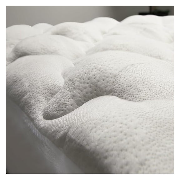 Queen Size Rayon from Bamboo Mattress Topper – Thick, Plush, and Cooling Mattress Pad, Machine Washable Mattress Topper for Queen Bed