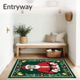 thumbnail image 3 of ODIKA 6'x9' Machine Washable Non-Slip Area Rug, Nostalgic Holiday Spirit Xmas Celebration High Traffic Rug, Green, 654040, 3 of 7
