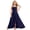 Dark Blue*, variant on RUTAYY Children Girls Dress Square Collar Party Ruffled Tiered Hem and Strapless Crinkle Waist Design Casual Party Wear Classic Beach Dresses